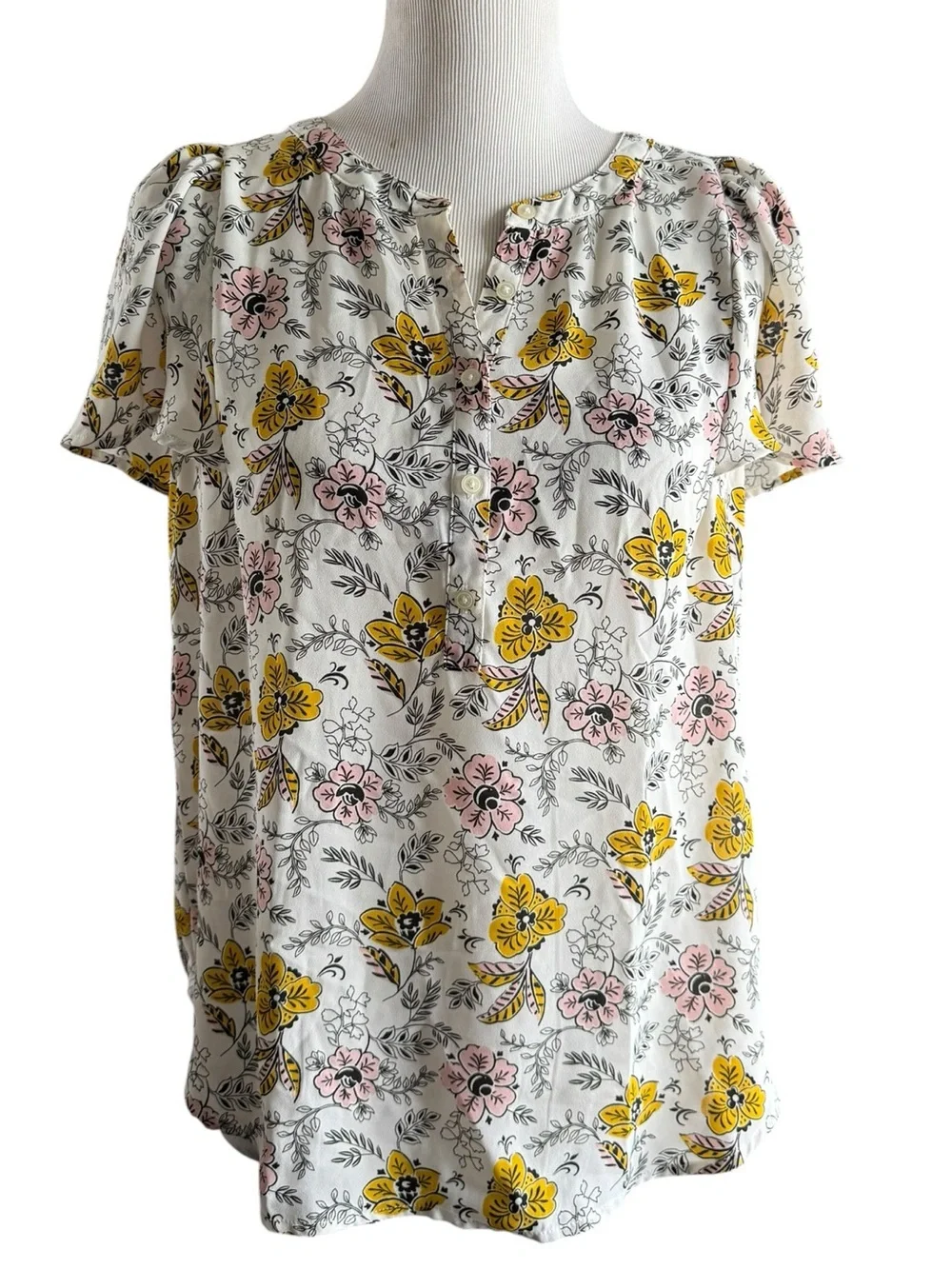 LOFT white floral